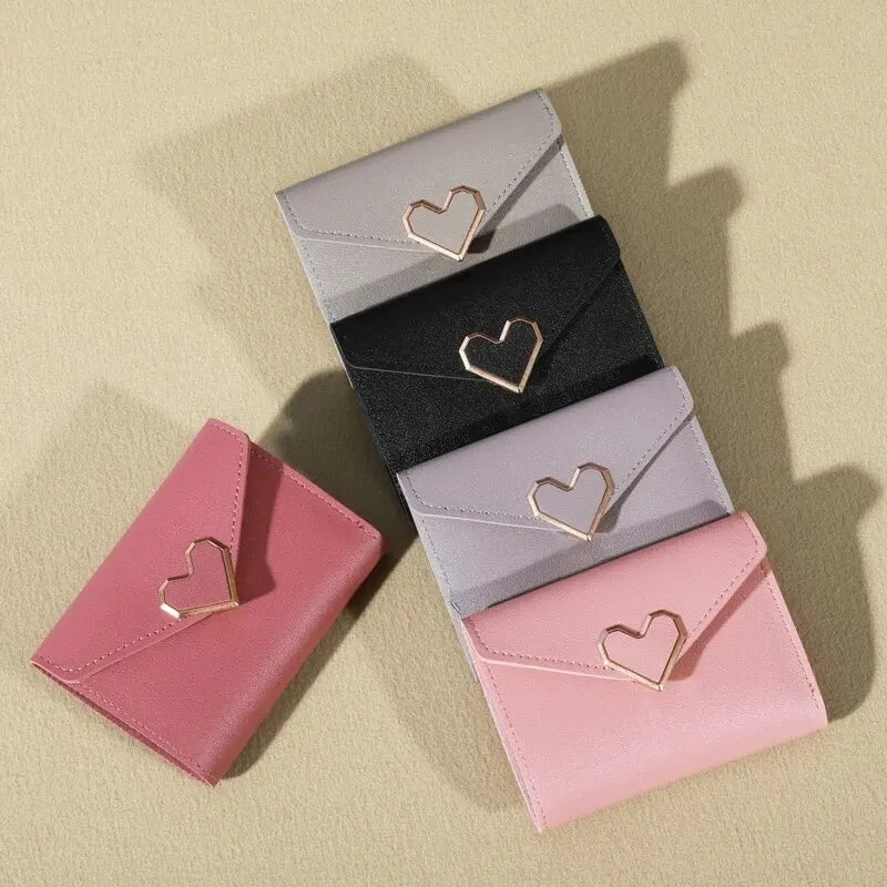 Portefeuille femme cuir - l'enveloppe au cœur d'argent