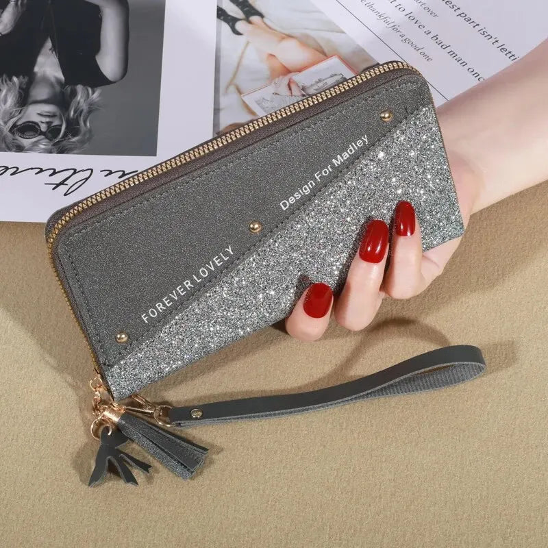 Portefeuille femme cuir - Paillette étincelante La Poche Fine