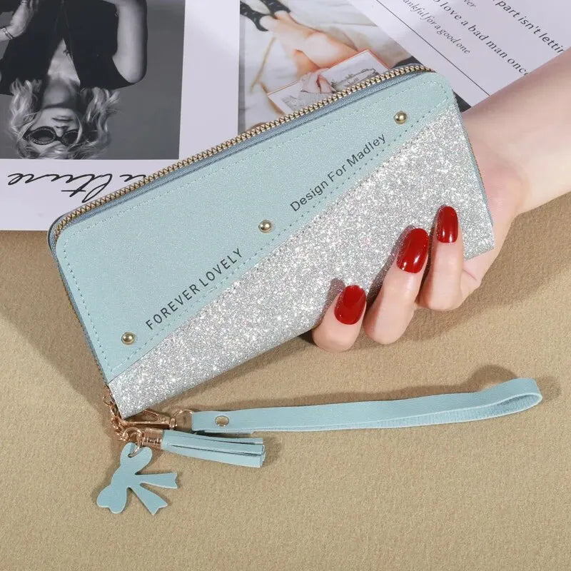 Portefeuille femme cuir - Paillette étincelante La Poche Fine