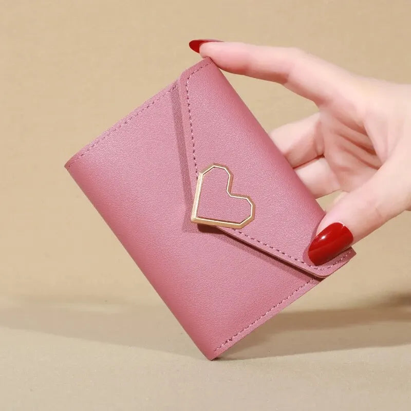 Portefeuille femme cuir - l'enveloppe au cœur d'argent La Poche Fine