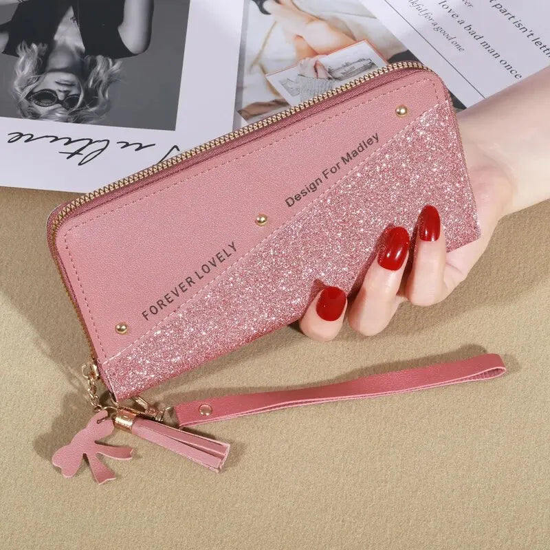 Portefeuille femme cuir - Paillette étincelante La Poche Fine