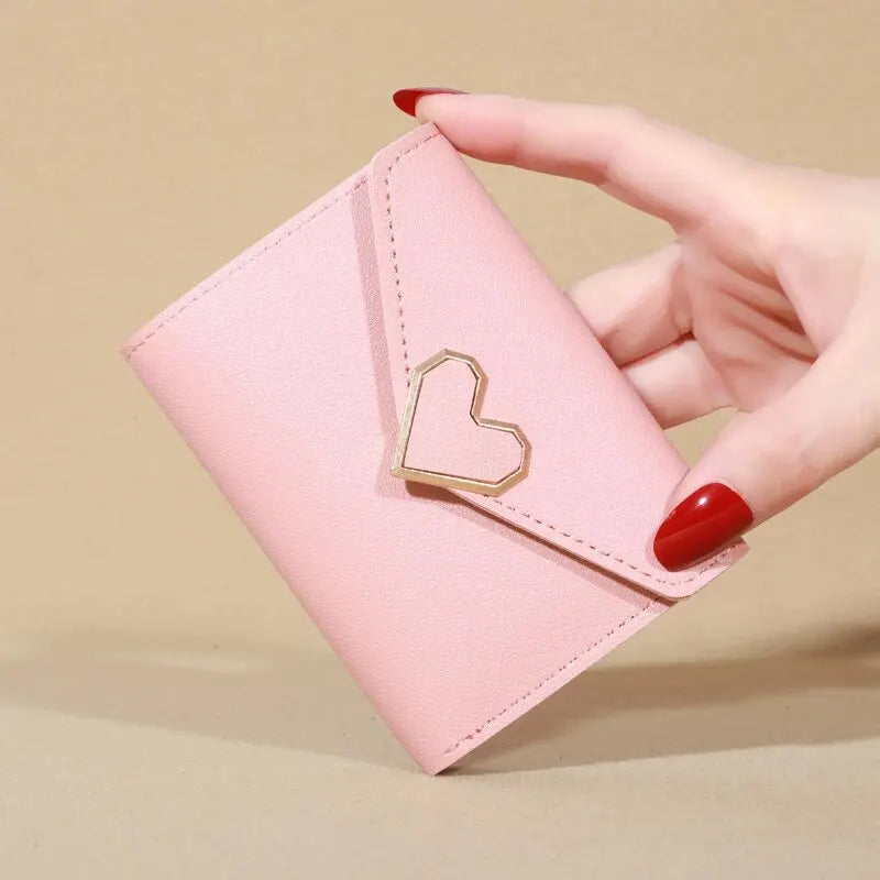 Portefeuille femme cuir - l'enveloppe au cœur d'argent La Poche Fine